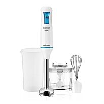 Mellerware Stick Blender With Attachments Stainless Steel White Single Speed 500W "Robot 500 Inox" Retail Box 2 year warranty