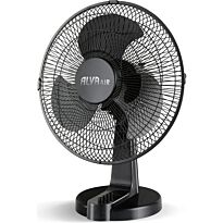 Alva 40cm Plastic Desk Fan Black 45w