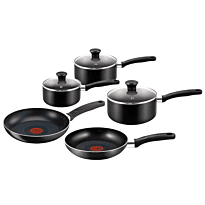 Tefal Essential 8 Piece Non-Stick Set - Black Retail Box 2 year warranty
