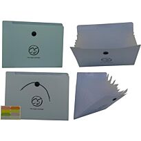 Brainware 8 Compartment Expanding File Organiser Blue