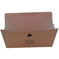 Brainware 8 Compartment Expanding File Organiser Pink