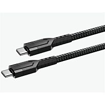 Ezra TypeC to TypeC Pd60w 1meter Fast Charge Black Braided