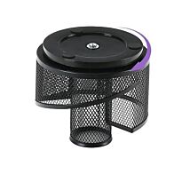 Brainware 5 Way Black Steel Mesh Rotating Pen Holder
