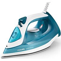 Philips 3000 Series Steam Iron Blue ���?? Ceramic Soleplate, 2100 Watt For Fast Heat-Up, 300ml Water Tank, Vertical Steam