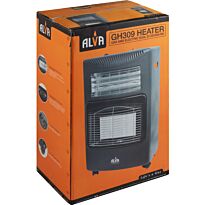Alva 3 Panel Dual Infrared Radiant Gas and Electric Indoor Heater Large - Uses 9kg Gas Cylinder