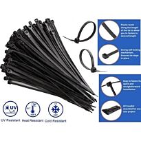 Noble Nylon Cable Ties 3.6 x 200mm Pack of 100 Black