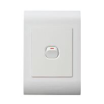 Lesco Pipelli 1 Lever 2 Way Flush Switch- Voltage: 220-240V, Amperage: 16A ,Height: 100mm , Width: 50mm ,Material: Polycarbonate, Colour White, Sold as a Single unit, 3 Months Warranty