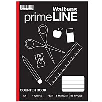 Waltons Primeline 1 Quire A4 Counter Book 5 Pack