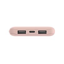 Belkin BoostCharge 10000mAh 3-Port Power Bank with USB-A to USB-C Cable Rose Gold