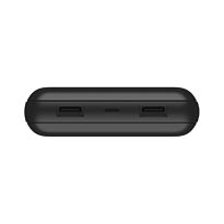 Belkin BoostCharge 20000mAh 3-Port Power Bank with USB-A to USB-C Cable Black