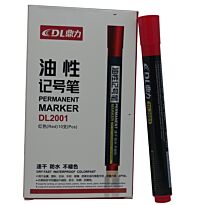 DLOffice Permanent Markers Pack of 10 Red