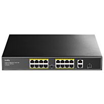 Cudy 16 Port Fast Ethernet PoE 190W 2 Gigabit 1SFP Switch | FS1018PS1