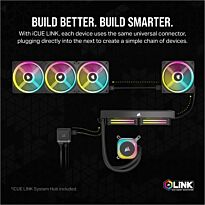 Corsair iCUE Link QX140 RGB 140mm PWM fans starter kit - Black