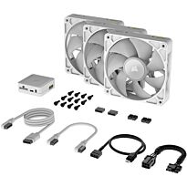 Corsair iCUE Link RX120 RGB 120mm PWM fan Triple starter kit - White