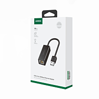 UGREEN CR110 Ethernet Adapter | USB 2.0 to RJ45 - Black