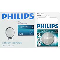 Philips Minicells Battery CR2025 Lithium - Box of 10