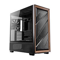 Antec FLUX ATX WOOD Mid Tower Gaming Chassis  Black