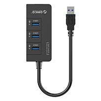 Orico 3 Port USB3.0 Hub With Gigabit Ethernet Adapter Blac