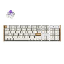 Keychron K10 HE Special Edition Full-size Hot-Swap Gateron Dbl-Rail Nebula Switch RGB Wireless Keyboard - White (Wood + Al)