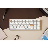 Keychron K4 HE 96% Magnetic Switch Hot-Swap RGB Wireless Keyboard – White (Wood + Aluminium)