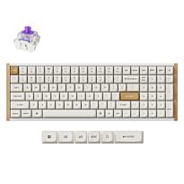Keychron K4 HE 96% Magnetic Switch Hot-Swap RGB Wireless Keyboard – White (Wood + Aluminium)