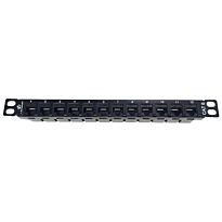 Linkbasic 12 Port Cat6 10-inch Patch Panel for Mini Rack