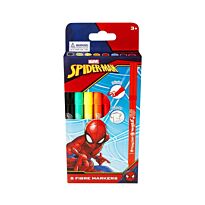 Spiderman 8 Primary Colour Fibre Markers Multi