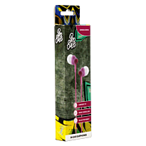 Pro Bass Genesis series Packaged Aux earphone No Microphone Pink
