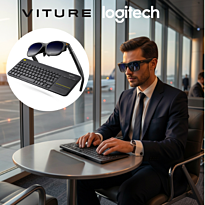 VITURE Pro XR Glasses &amp; Logitech K400 Plus Wireless Keyboard Business Travel Bundle