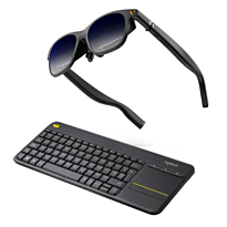 VITURE Pro XR Glasses & Logitech K400 Plus Wireless Keyboard Business Travel Bundle