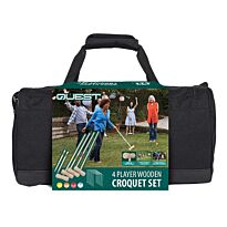 Quest 4 Player Wooden Croquet Set Multi