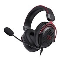 REDRAGON Over-Ear DIOMEDES Honeycomb 3.5mm AUX Gaming Headset - Black