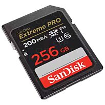SanDisk Extreme Pro SD UHS I 256GB Card for 4K Video 200MB/s Read and 140MB/s Write