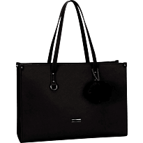 Supanova Pompom Ladies Laptop Bag Black