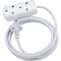 Switched Basics 20m Heavy Duty SBS Extension Cable 2 x 16A Socket - White