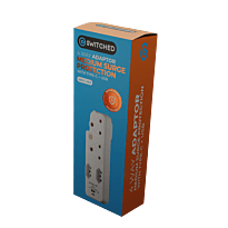 SWITCHED 3 PIN Adaptor-2x16A2X5A 3PIN Euro+Medium Surge+Type C+Type A