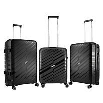 Travelwize Java PP 4-Wheel Spinner 55cm Luggage Black