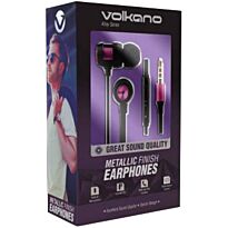 Volkano Alloy series metal earphone - Purple