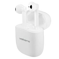 Volkano Buds X 2.0 Series True Wireless Earphones + Charging Case - White