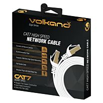 VolkanoX Giga Series Cat 7 Ethernet Cable 5 meter White and Gold tips