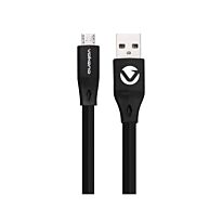 Volkano Slim Series Flat PVC Micro USB Cable 1.2m Black