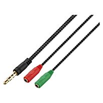 Volkano Unity series AUX Splitter 4 polePlug to 2 AUX Socket