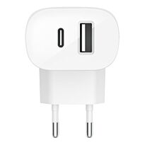 Belkin BoostCharge 37W Dual-port USB Type-A and Type-C with PPS Wall Charger White