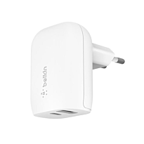 Belkin BoostCharge 37W Dual-port USB Type-A and Type-C with PPS Wall Charger White