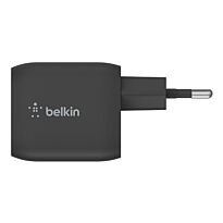 Belkin BoostCharge Pro Dual 45W USB-C GaN Wall Charger with PPS Black
