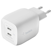 Belkin BoostCharge Pro Dual 45W USB-C GaN Wall Charger with PPS White