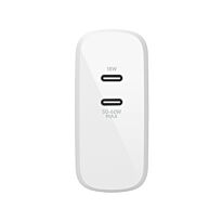 Belkin Dual 65W USB-C GaN Wall Charger with PPS - White