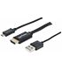 Manhattan MHL HDTV Cable - Micro-USB 5-pin to HDMI with USB type-A power