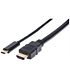 Manhattan USB-C to HDMI Adapter Cable - Converts a DP Alt Mode Signal to an HDMI 4K Output 2 m (6 ft.) Black