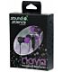 Manhattan Sound Science Nova Sweatproof Earphones Black and Purple